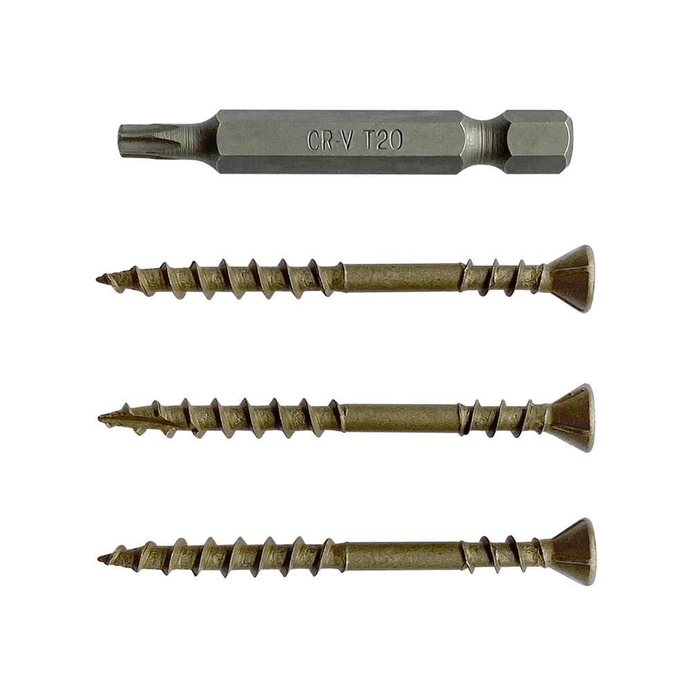 Упаковка саморезов CAMO PREMIUM DECKING SCREW PROTECH C4 T20 55х4.5 мм 1750шт/уп, серо-бежевый купить в Санкт-Петербурге Упаковка саморезов CAMO PREMIUM DECKING SCREW PROTECH C4 T20 55х4.5 мм 1750шт/уп, серо-бежевый