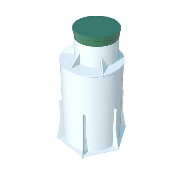 Кессон ТОПОЛ-ЭКО К-4 (муфта 120-133) 1600х1600х2100мм, зелёный
