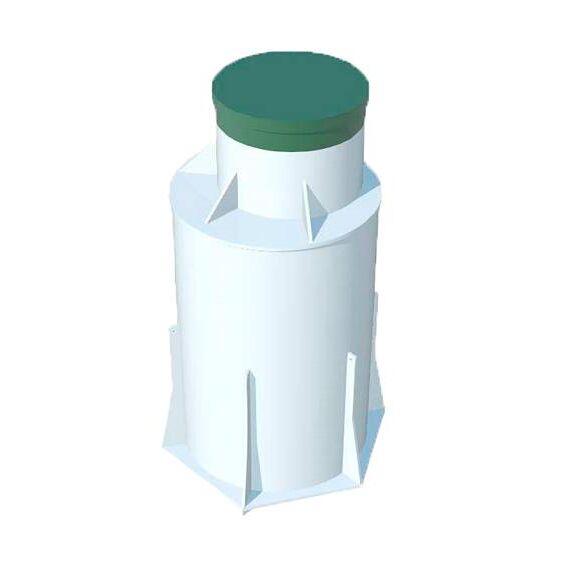 Кессон ТОПОЛ-ЭКО К-3 Long (муфта 140-150) 1300х1300х2600мм, зелёный