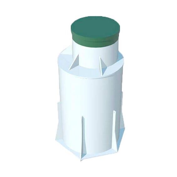 Кессон ТОПОЛ-ЭКО К-3 Long (муфта 120-133) 1300х1300х2600мм, зелёный