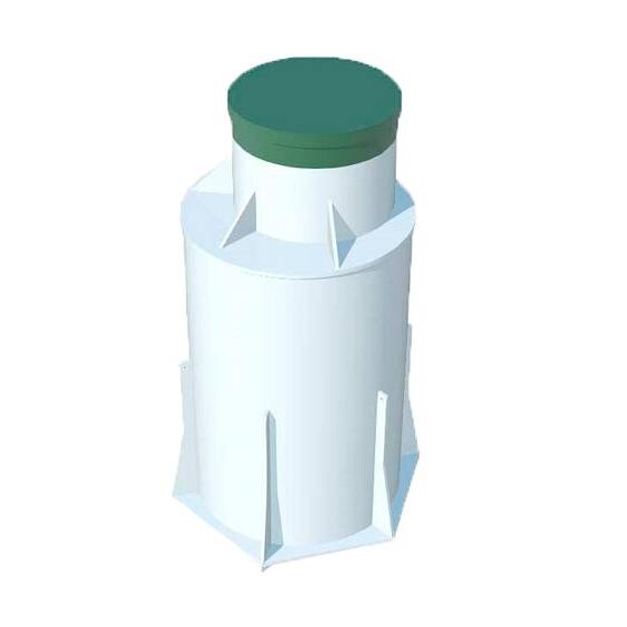 Кессон ТОПОЛ-ЭКО К-2 (муфта 140-150) 1200х1200х2100мм, зелёный