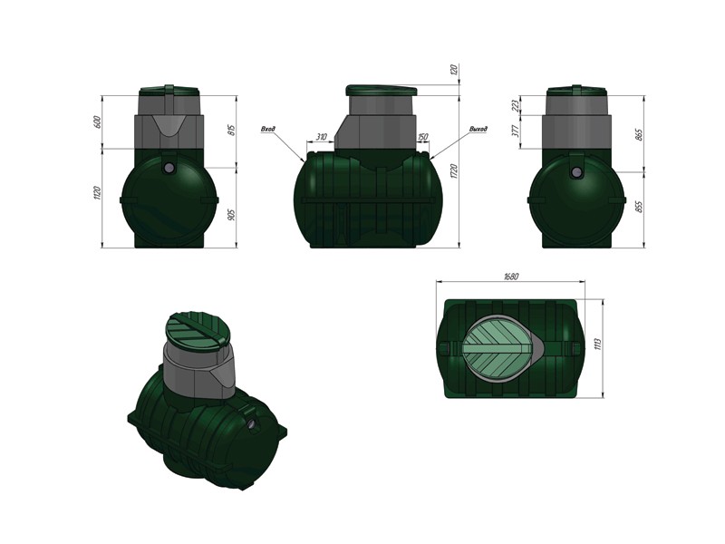Септик Rostok Дачный черный купить в Санкт-Петербурге Септик Rostok Дачный черный