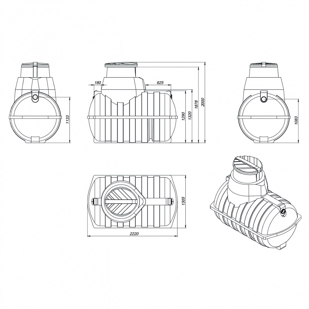 Септик Rostok Загородный черный купить в Санкт-Петербурге Септик Rostok Загородный черный