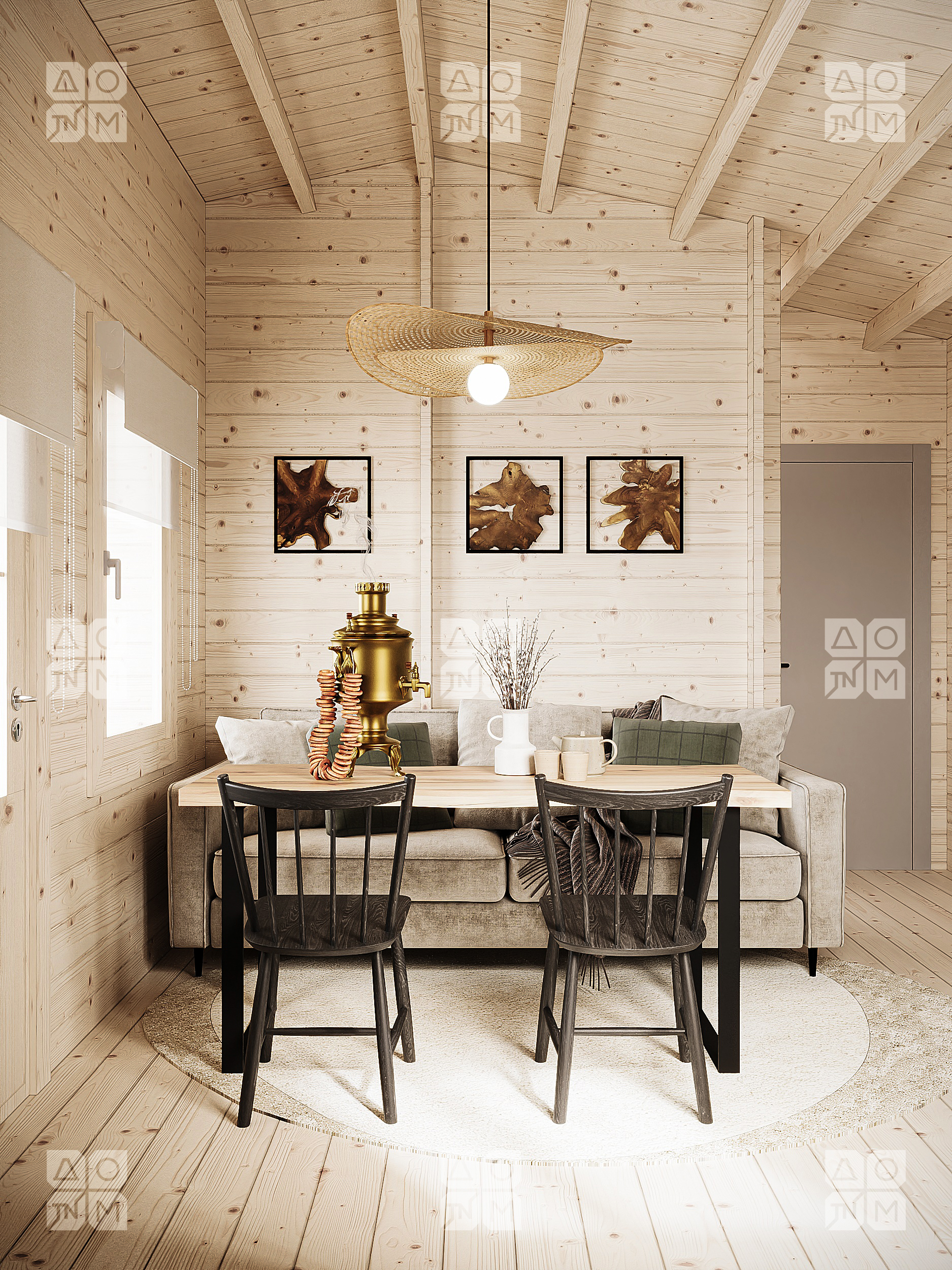 Баня 27 Комфорт (брус 44мм) ТН