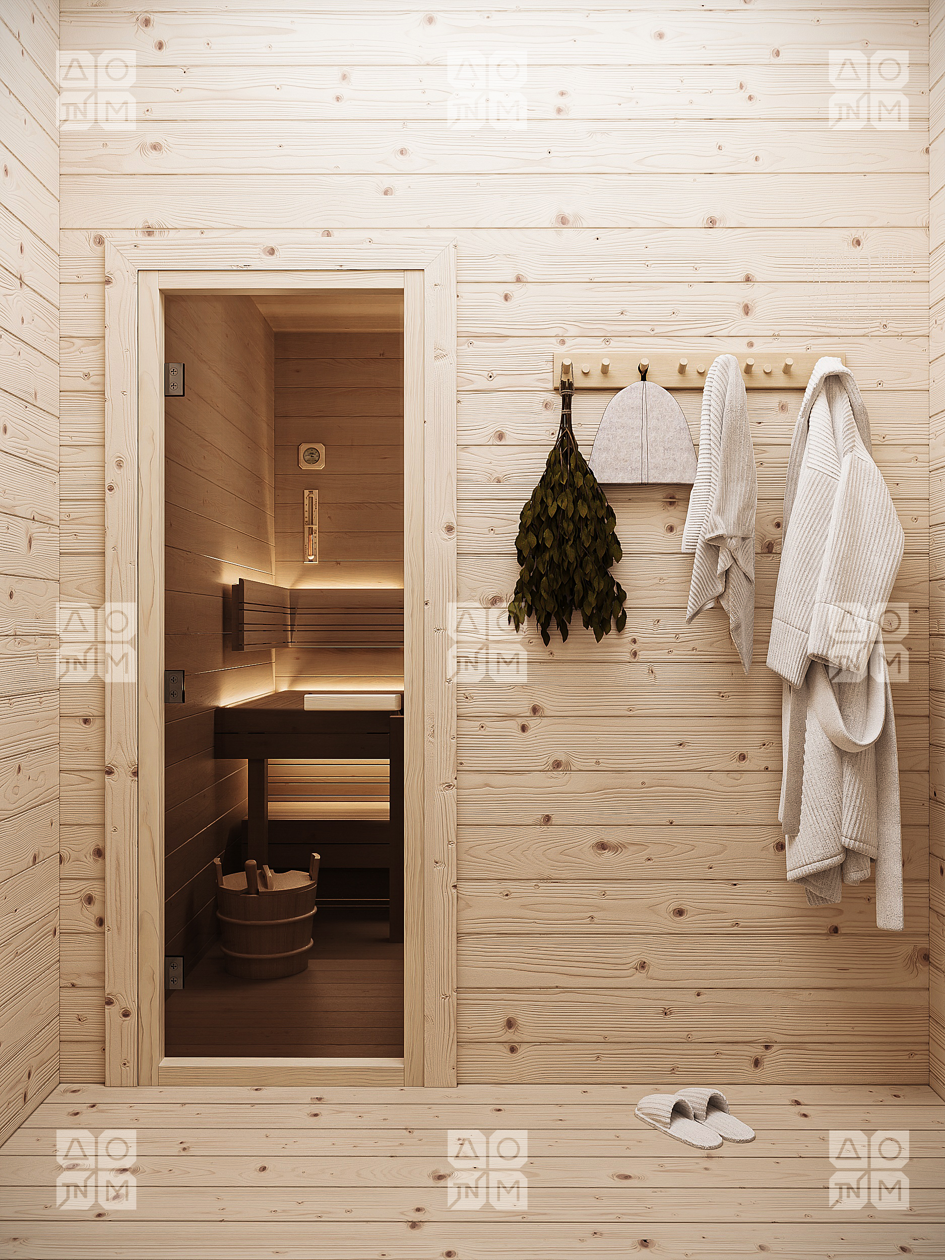 Баня 27 Комфорт (брус 44мм) ТН