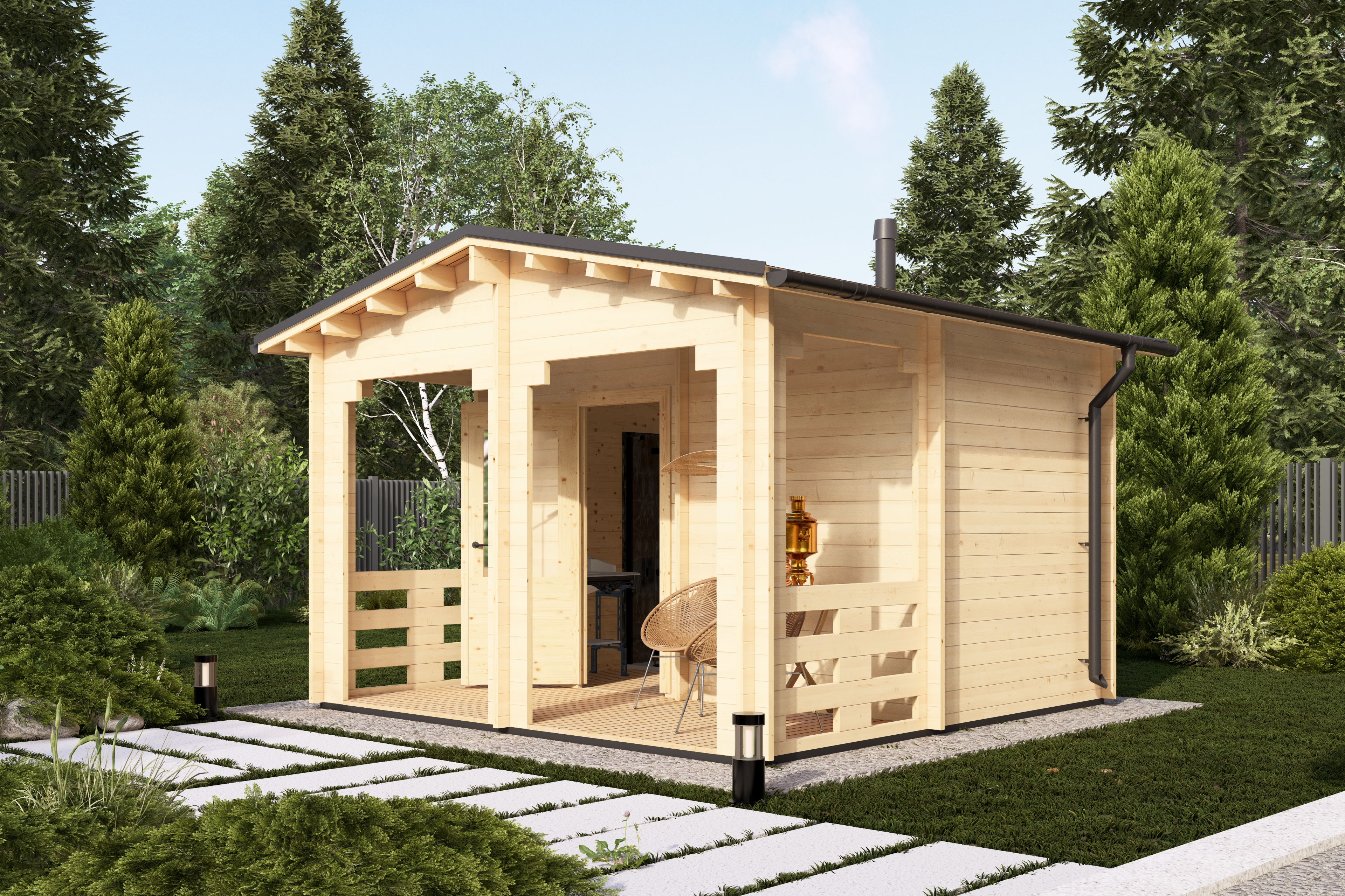 Баня 14 Стандарт (брус 44мм) ТН