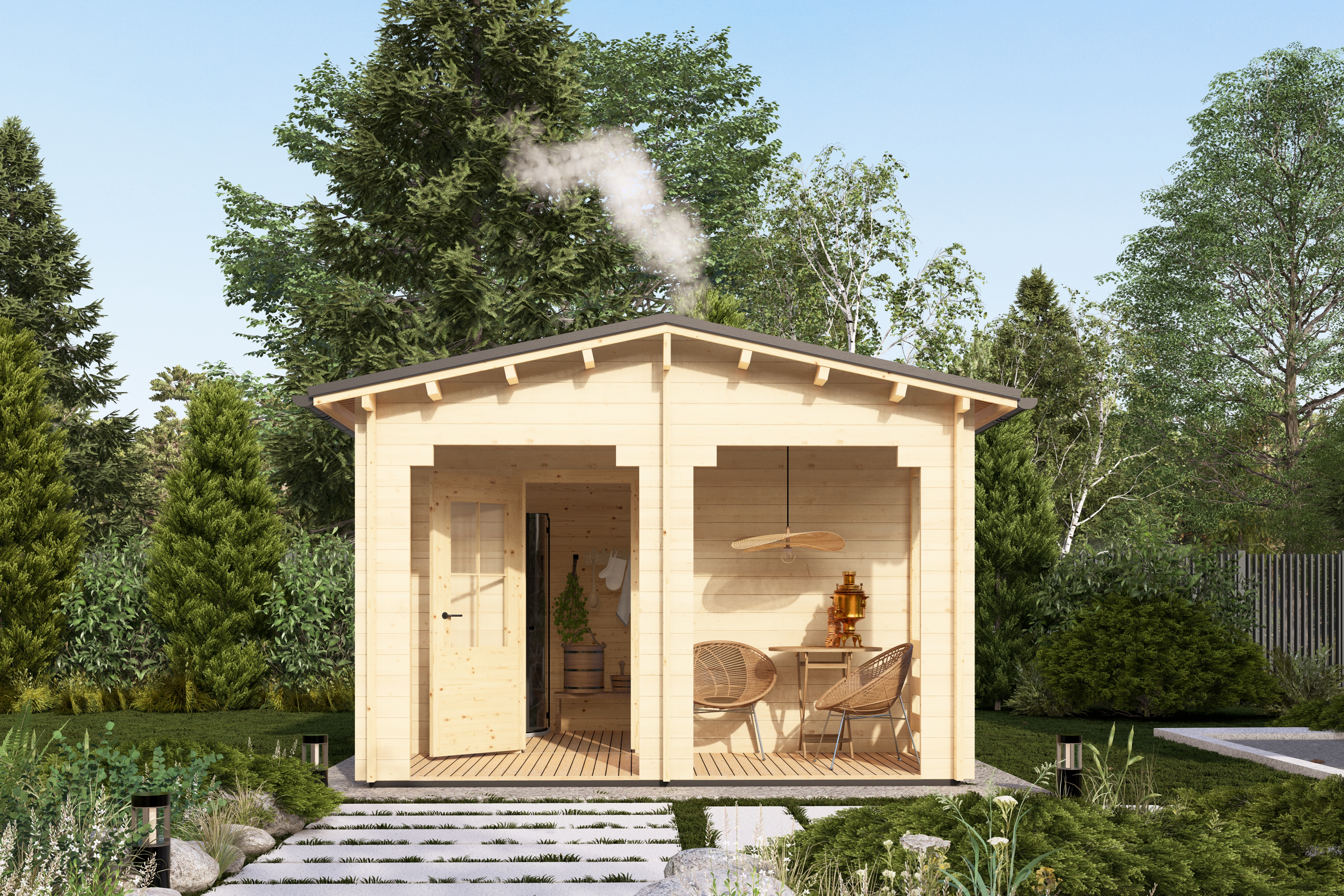 Баня 14 Стандарт (брус 44мм) ТН