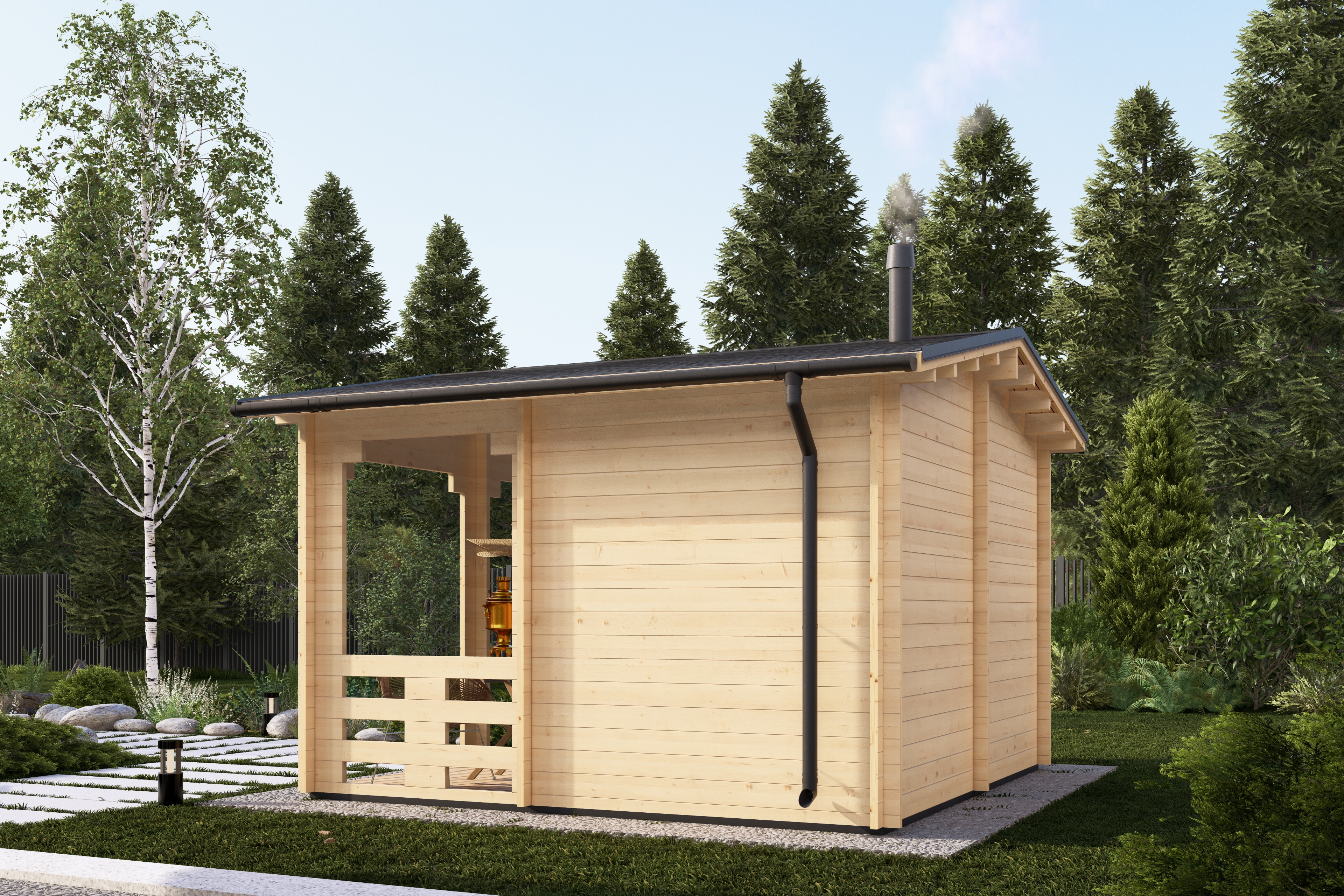 Баня 14 Комфорт (брус 44мм) ТН