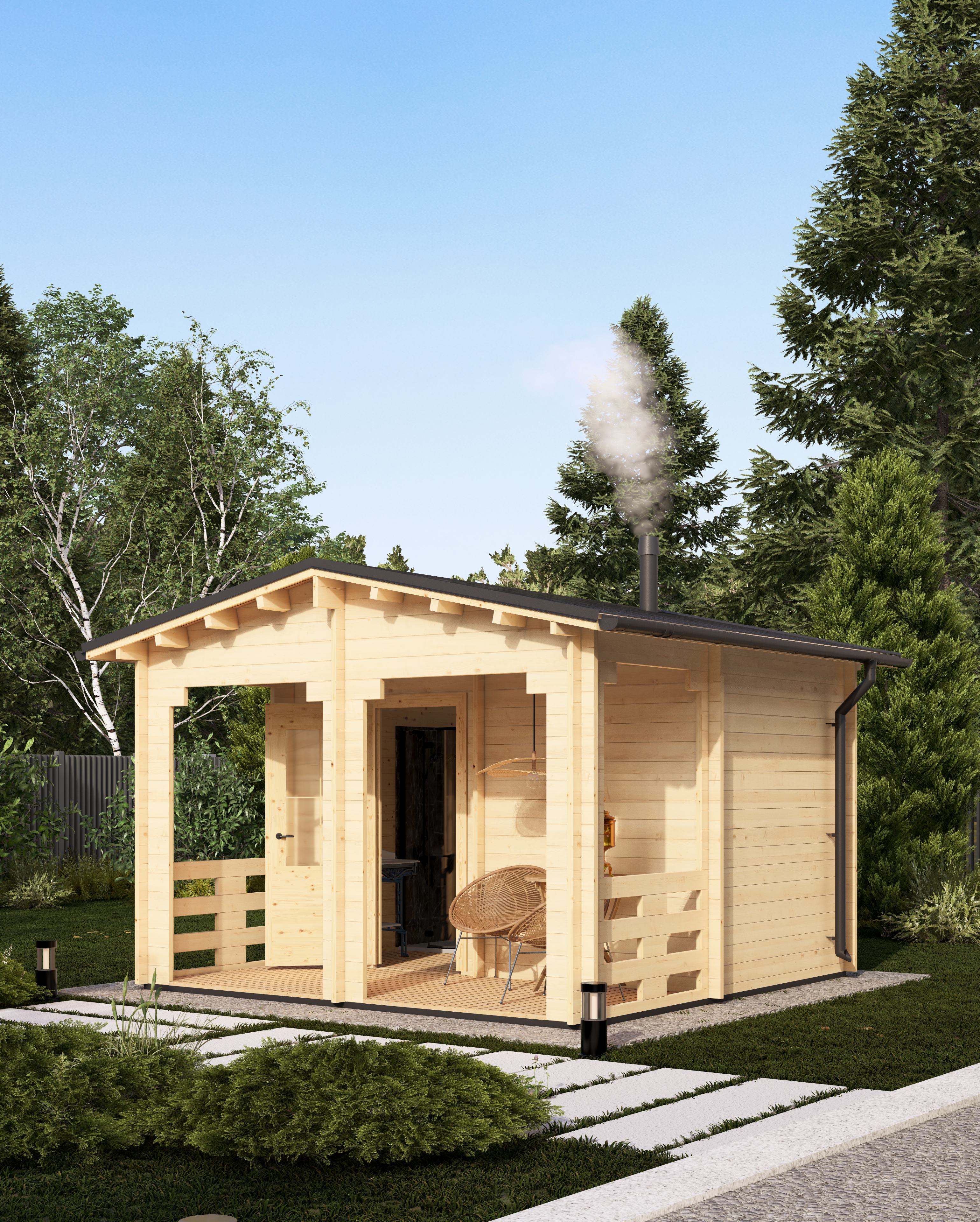 Баня 14 Стандарт (брус 44мм) ТН