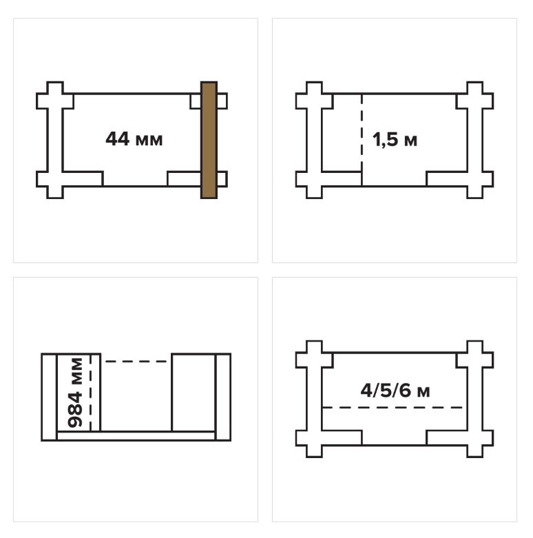 Терраса П-образная 1.5 L=5 ТН, дерево купить в Санкт-Петербурге Терраса П-образная 1.5 L=5 ТН, дерево