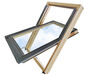Мансардное окно CitiSky Optimal деревянное среднеповоротное, двухкамерный стеклопакет (ручка снизу)