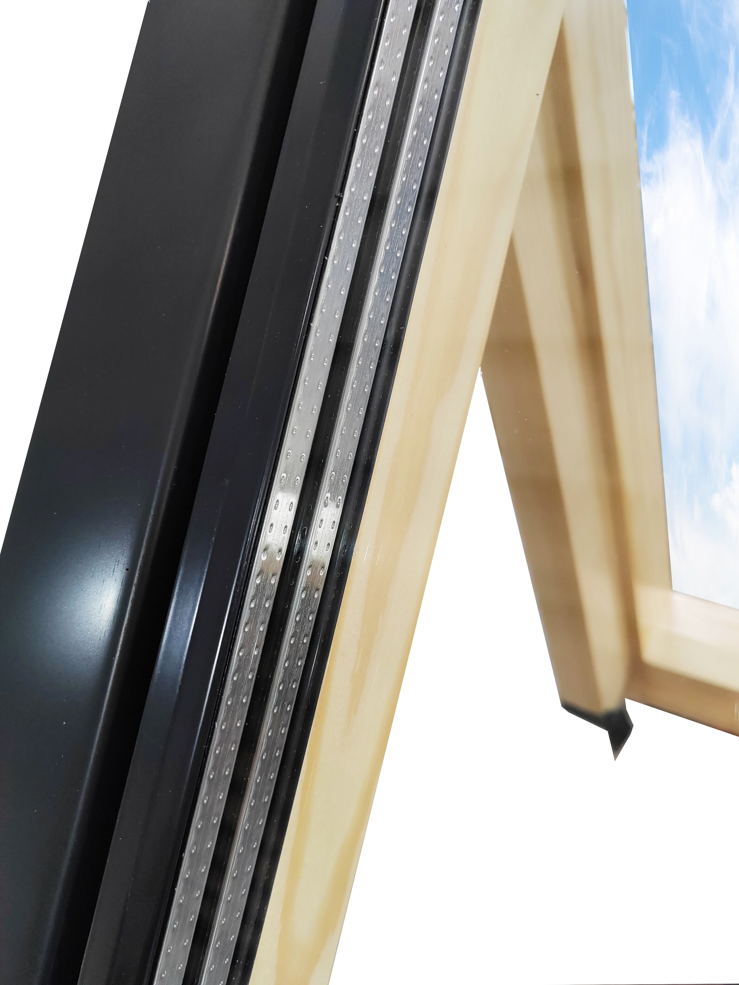 Мансардное двухкамерное деревянное окно СитиСкай