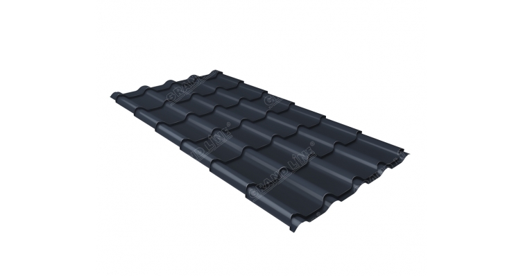 Металлочерепица Kamea Rooftop Matte, Металлочерепица Grand Line Kamea темно-серый 7024