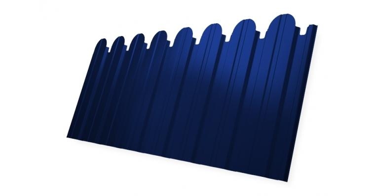 Профнастил С-10В фигурный ультрамариновый синий 5002