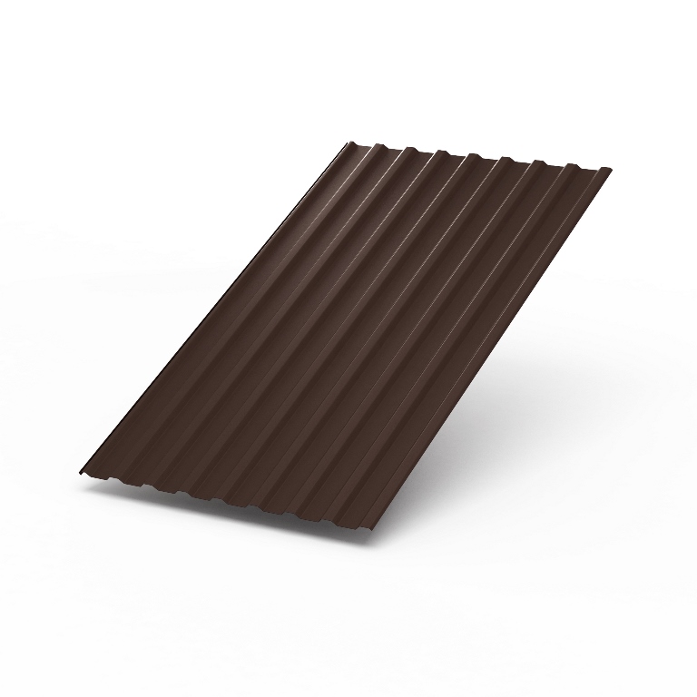 Профнастил МП-20 - B, R шоколадно-коричневый 8017