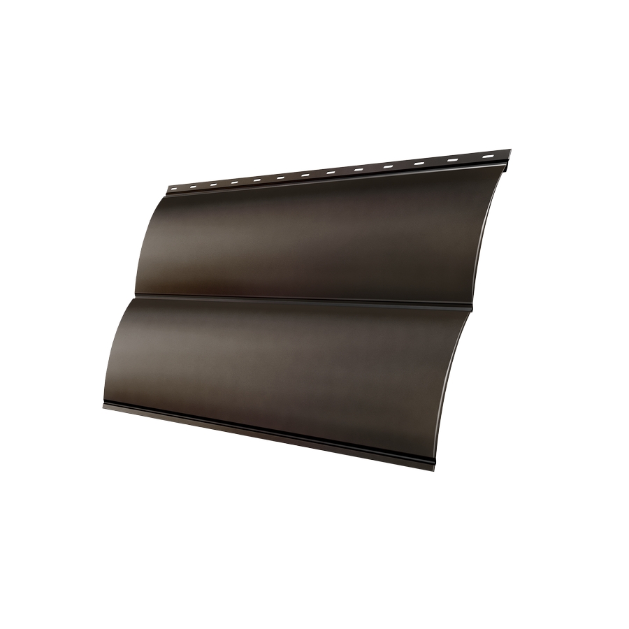 Металлический сайдинг БлокХаус темно-коричневый RR32