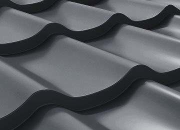 Металлочерепица СМ Классик<br>Rooftop Ultra matt (Стальной Кашемир матовый), темно-серый 7024