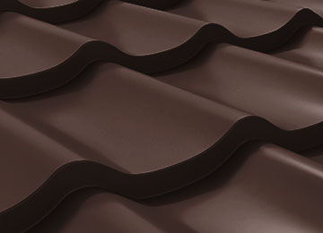 Металлочерепица СМ Классик<br>Rooftop Ultra matt (Стальной Кашемир матовый), коричневый 8017