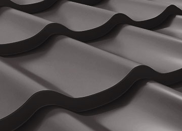 Металлочерепица СМ Классик<br>Rooftop Ultra matt (Стальной Кашемир матовый), темно-коричневый RR32