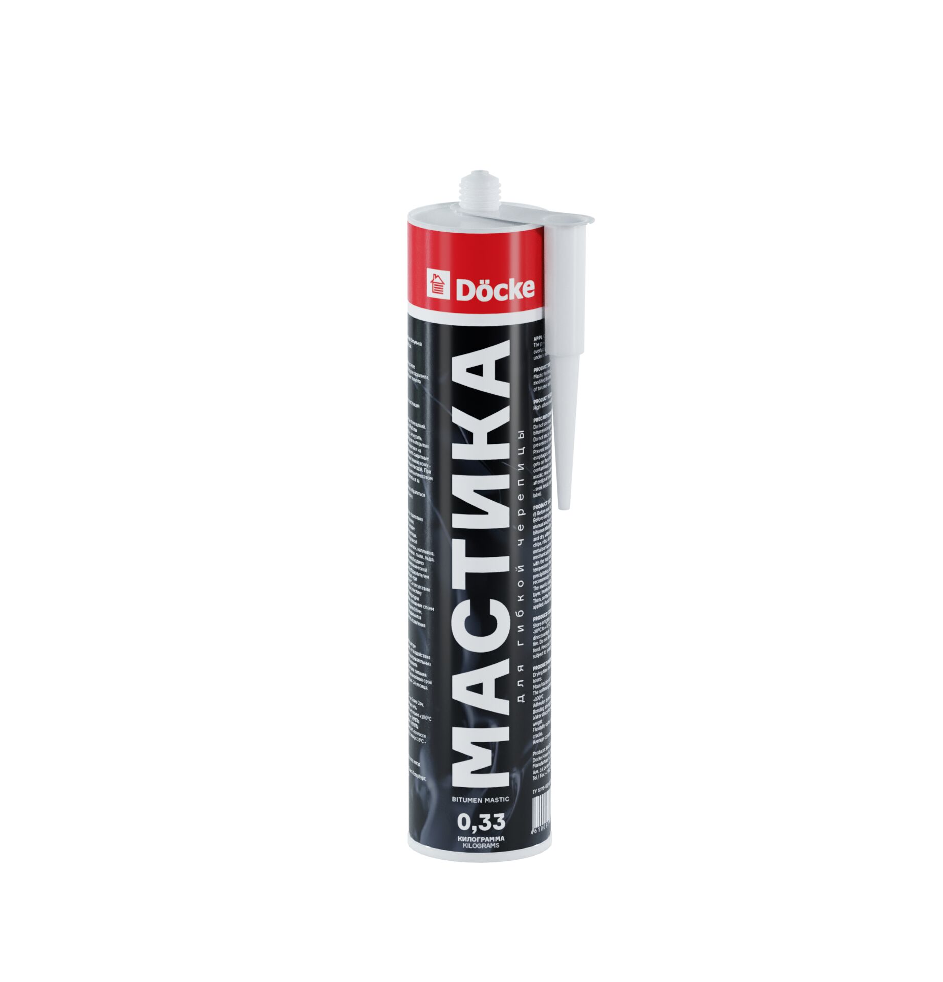 Мастика (клей) для гибкой черепицы 0,33кг (0,29л) Docke купить в Санкт-Петербурге