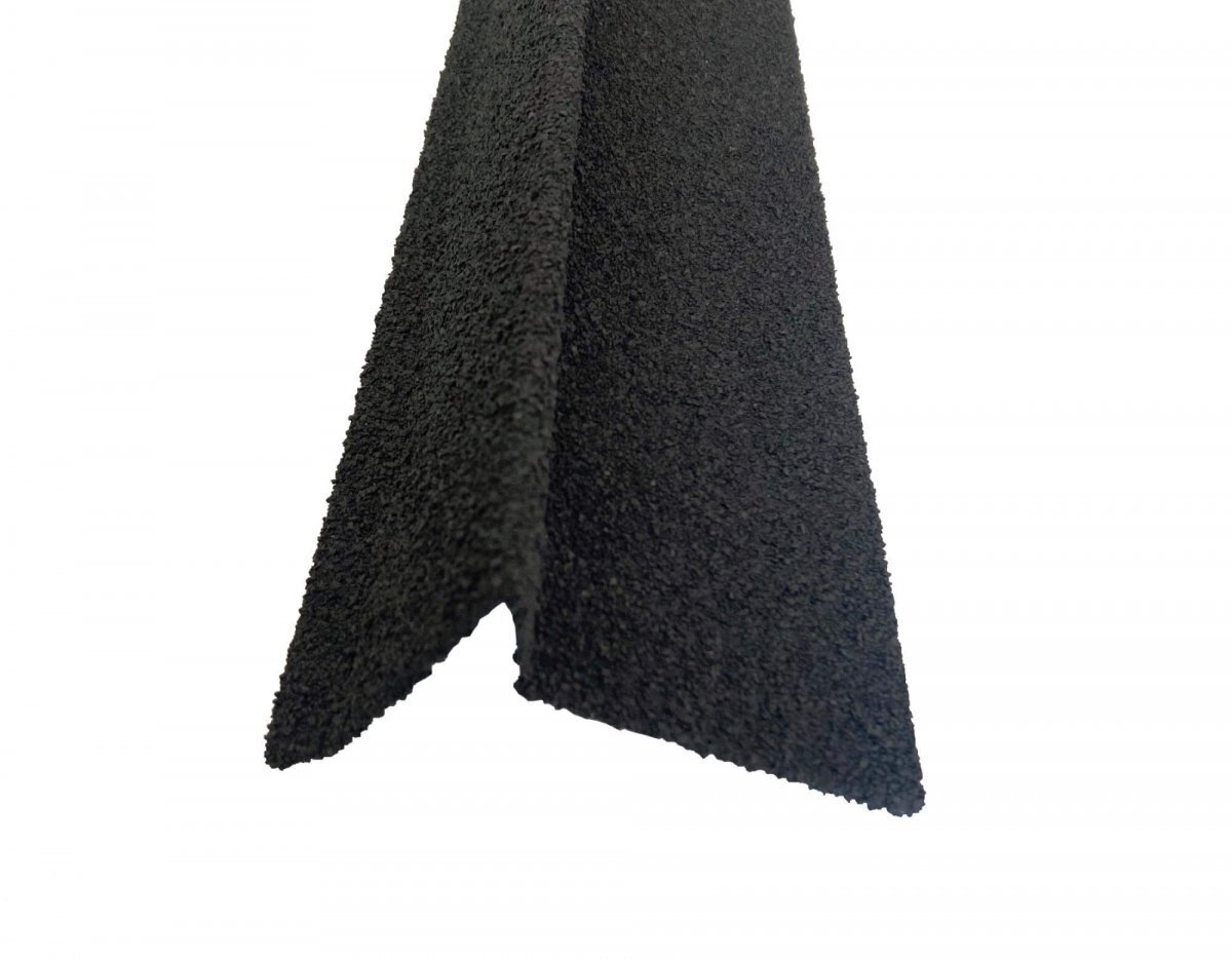 Планка торцевая правая с гранулятом ТН черный {75х25х65х5} 1.25м, Планка торцевая правая с гранулятом ТН черный {75х25х65х5} 1.25м