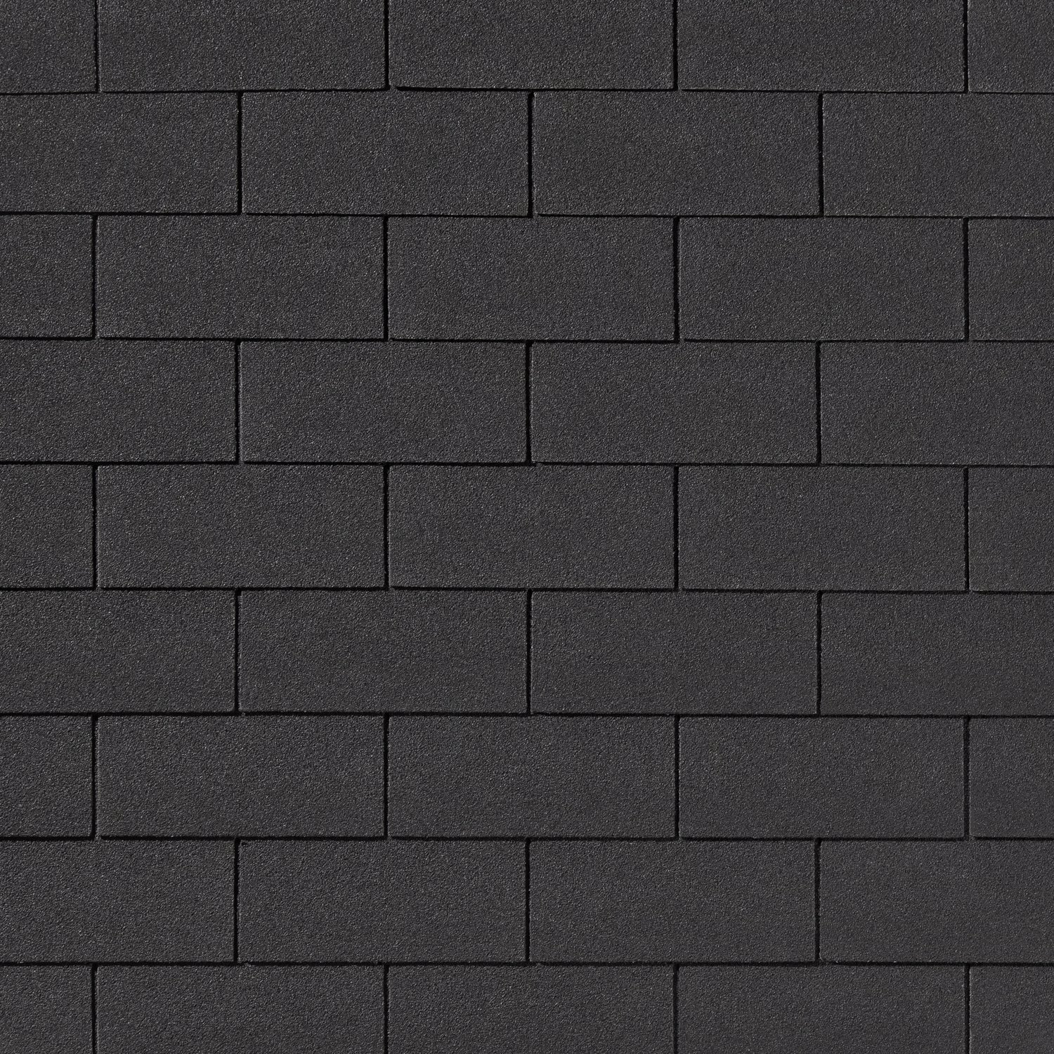Гибкая черепица Quiet tile Brick черный 3м2, чёрный