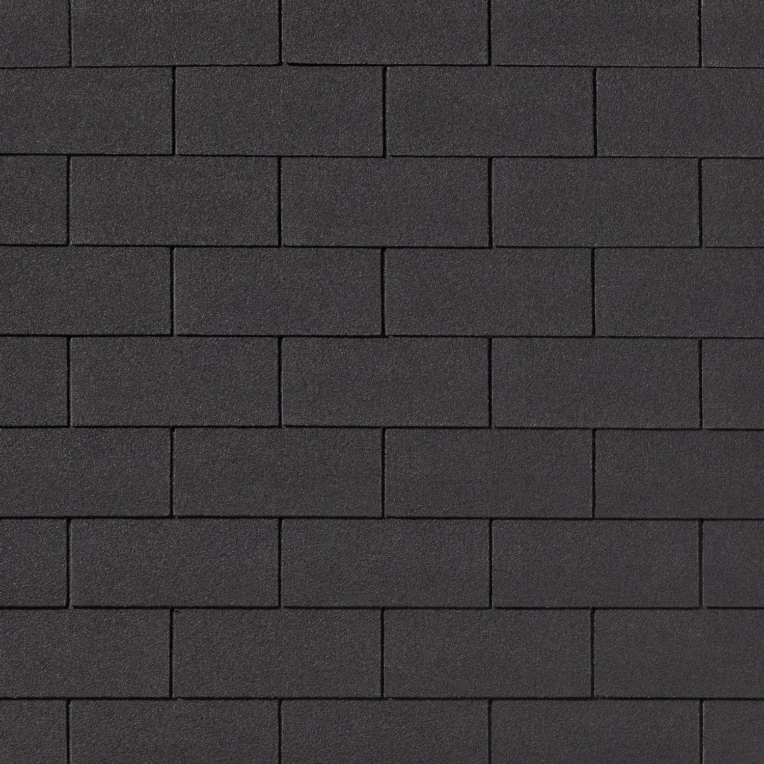 Гибкая черепица Quiet tile Brick черный 3м2, чёрный