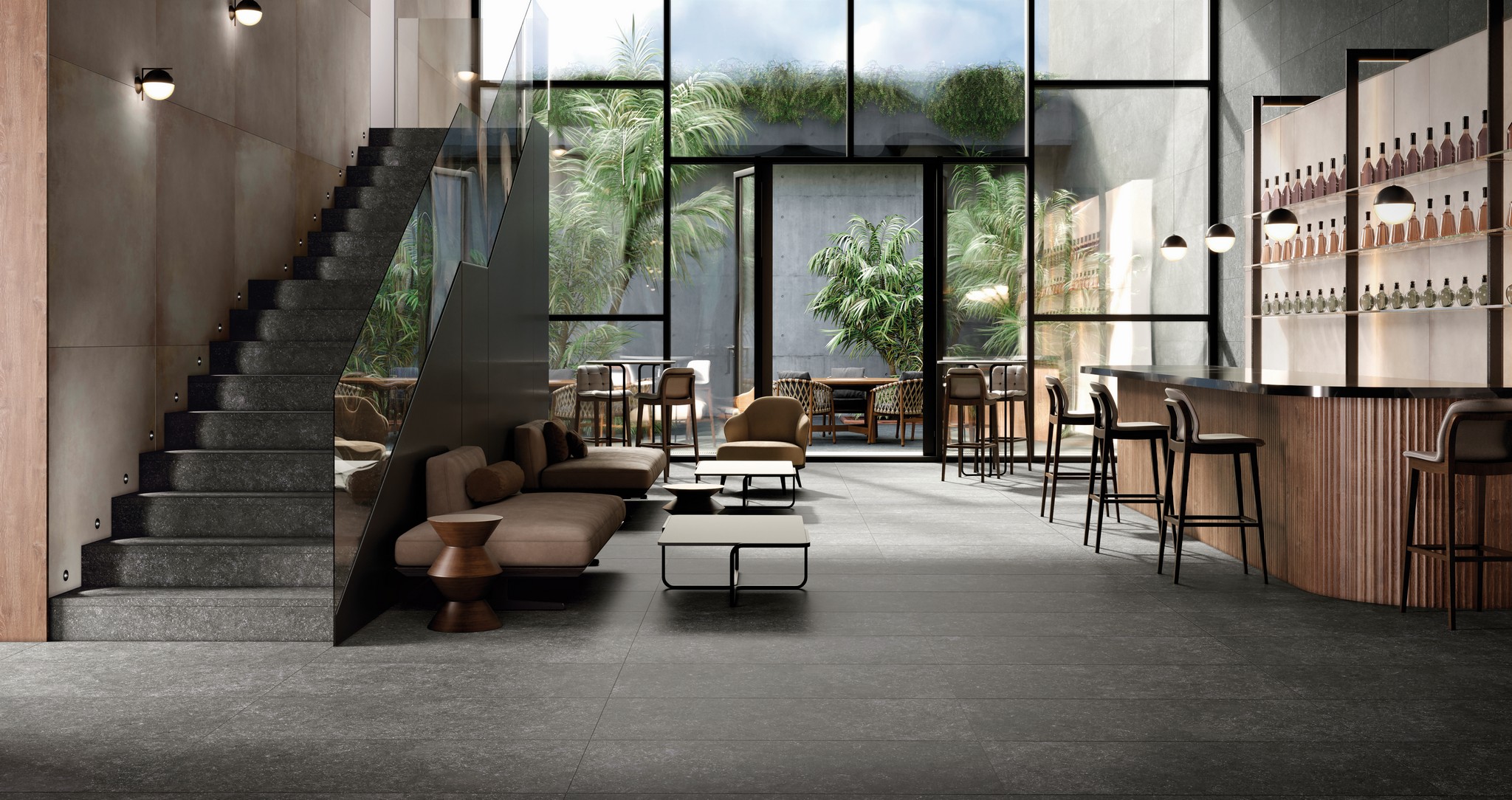 Ступень фронтальная Peldano Fiorentino Ardenas Antracita 33х33х1.3 антислип 4шт/упак Exagres