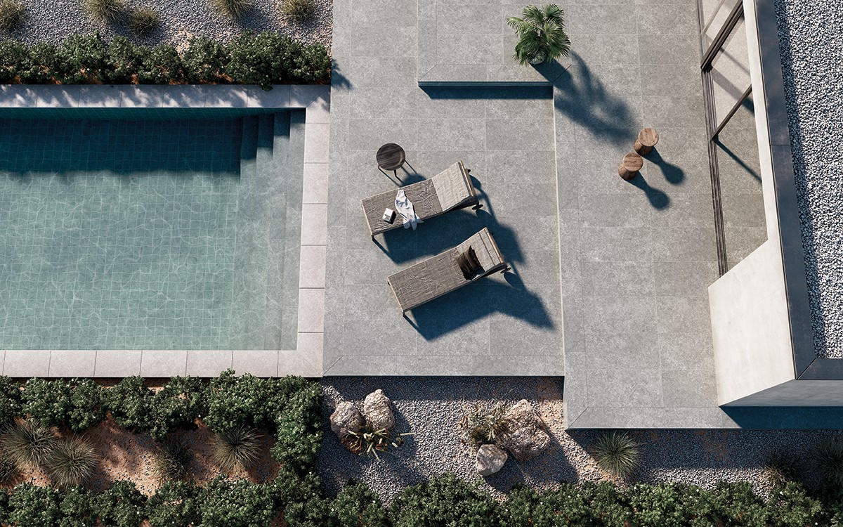 Ступень фронтальная Peldano Recto Ardenas Gris R12 33х120х1.2 антислип 2шт/упак Exagres