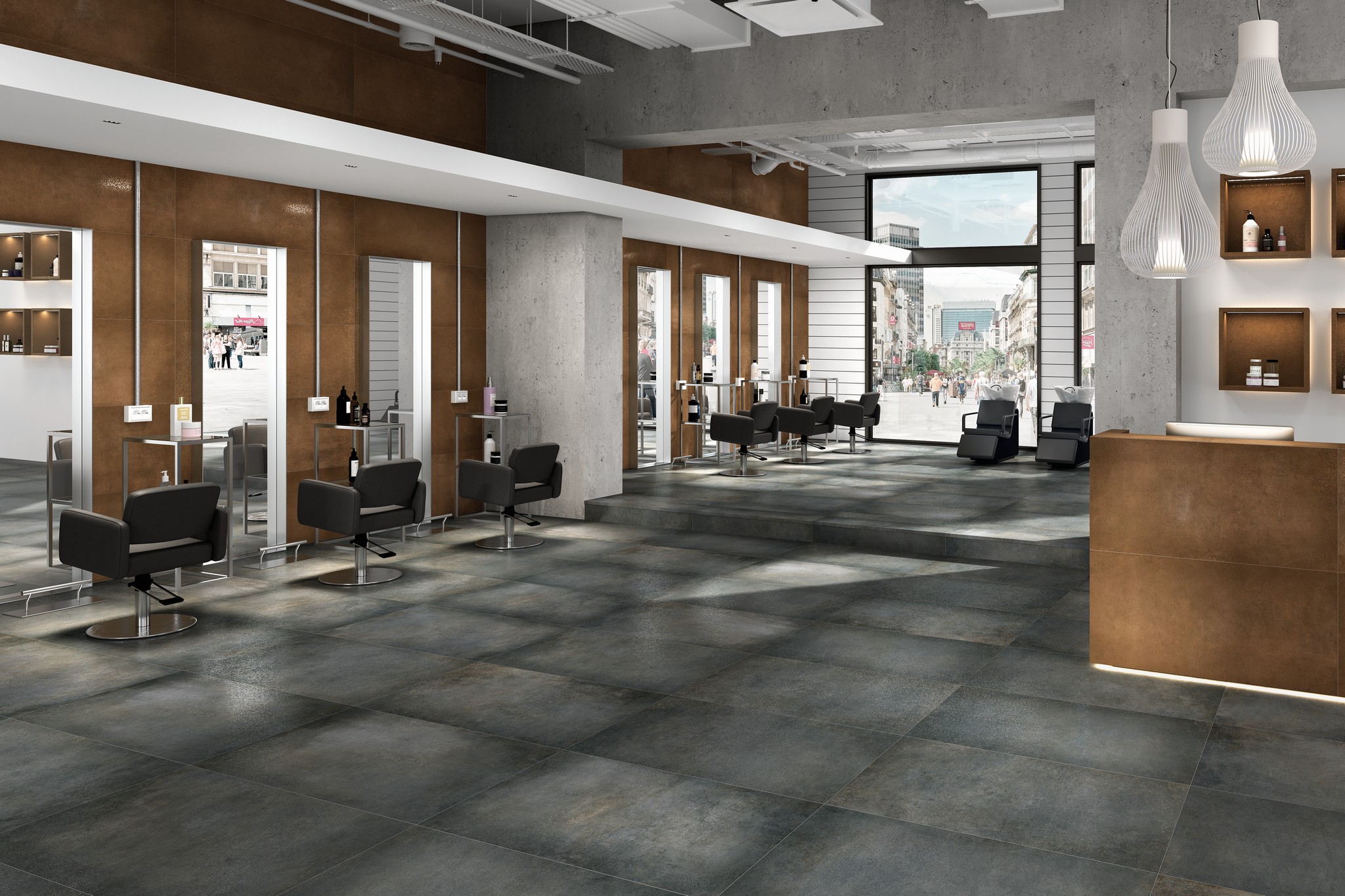 Плитка напольная клинкерная Cosmos Steel С1 60х120х0.92см матовая 2шт/1.44м2/уп Exagres