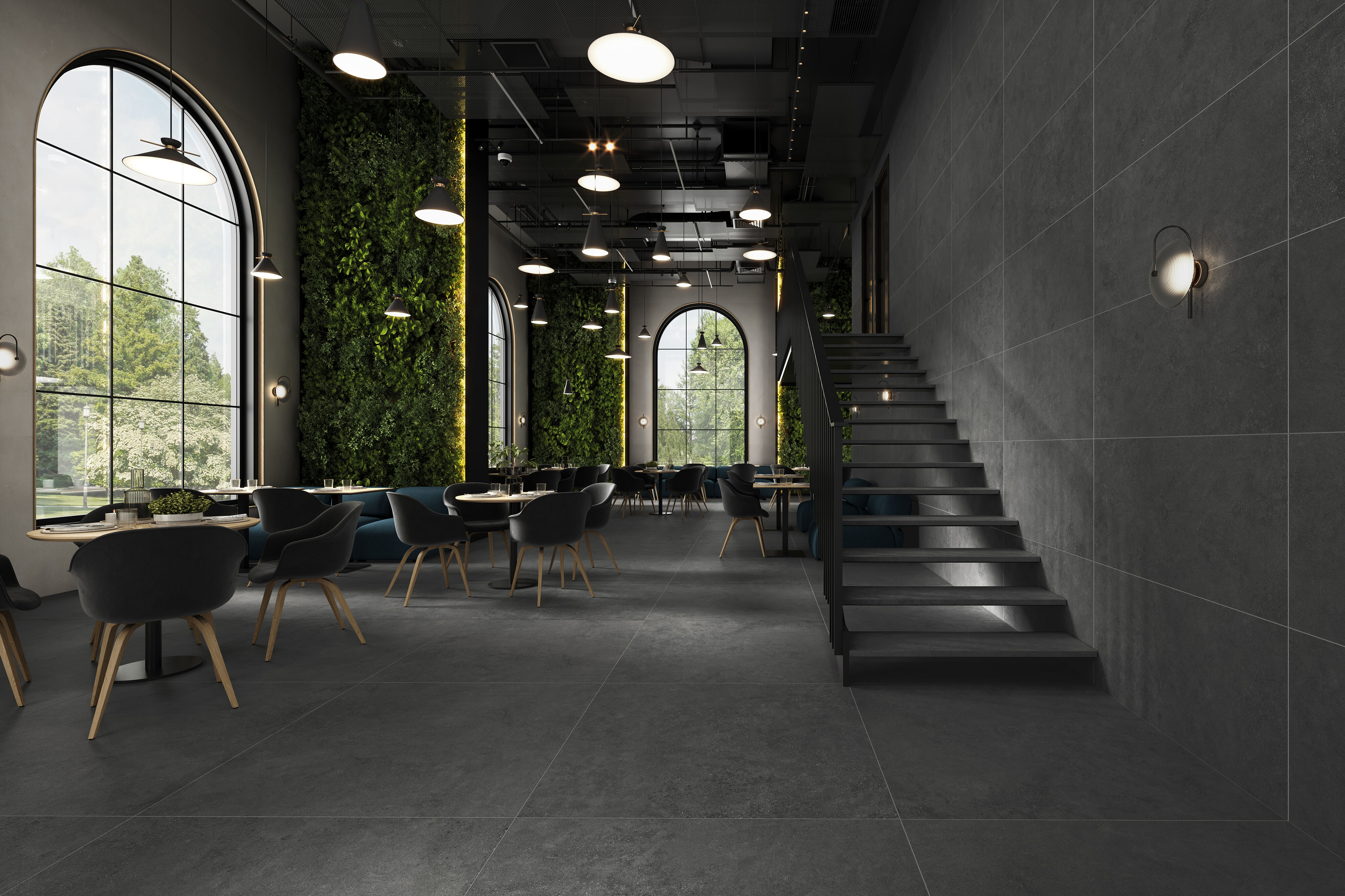 Плитка напольная клинкерная Essenza Grafite С3 33х33х0.8см антислип 9шт/1м2/уп Exagres