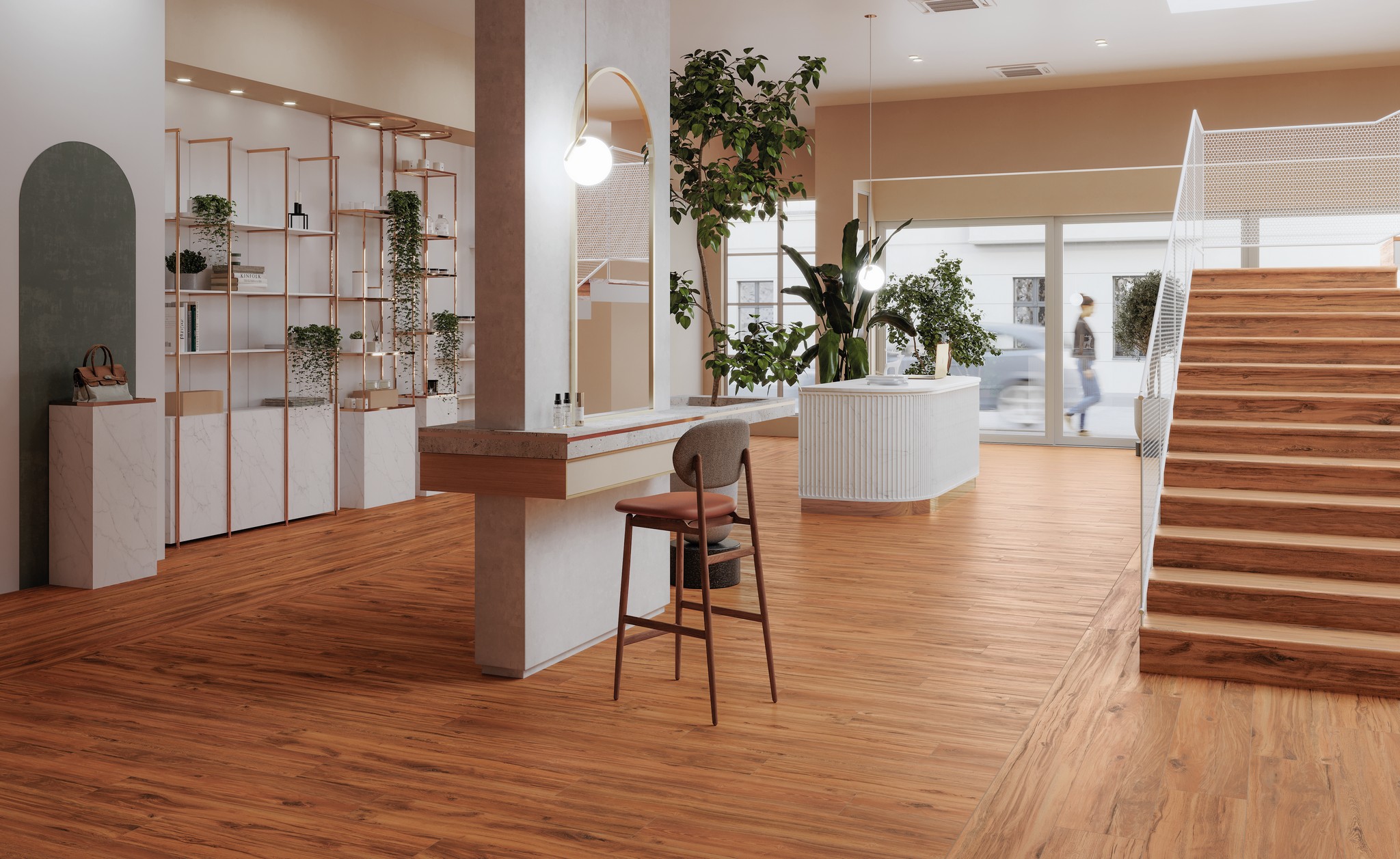 Ступень фронтальная Peldano Recto Lizana Cerezo 33х120х1.2см матовая 2шт/уп Exagres