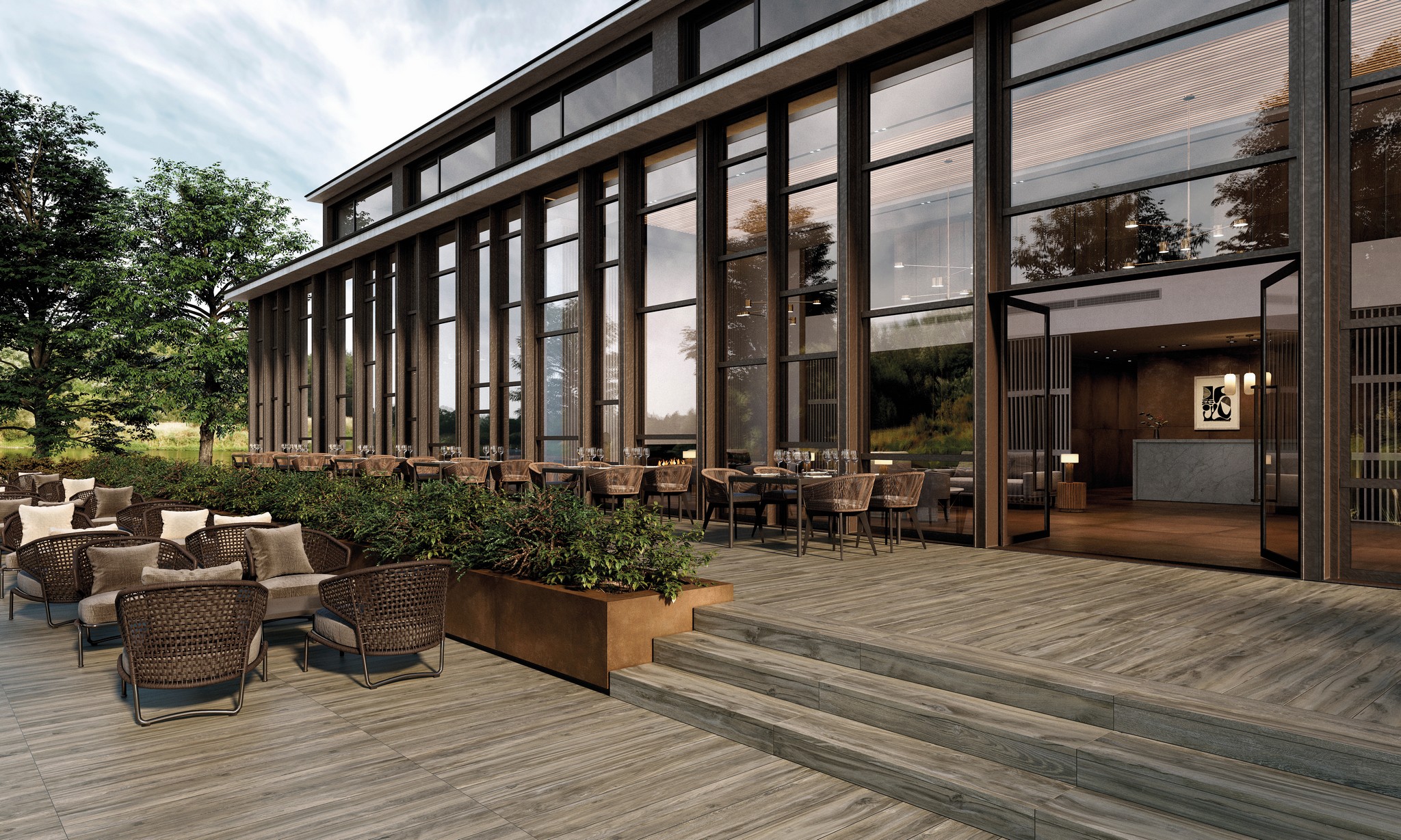 Плитка напольная клинкерная Lizana Olivo 14.5х120х0.9см матовая 4шт/0.695м2/уп Exagres