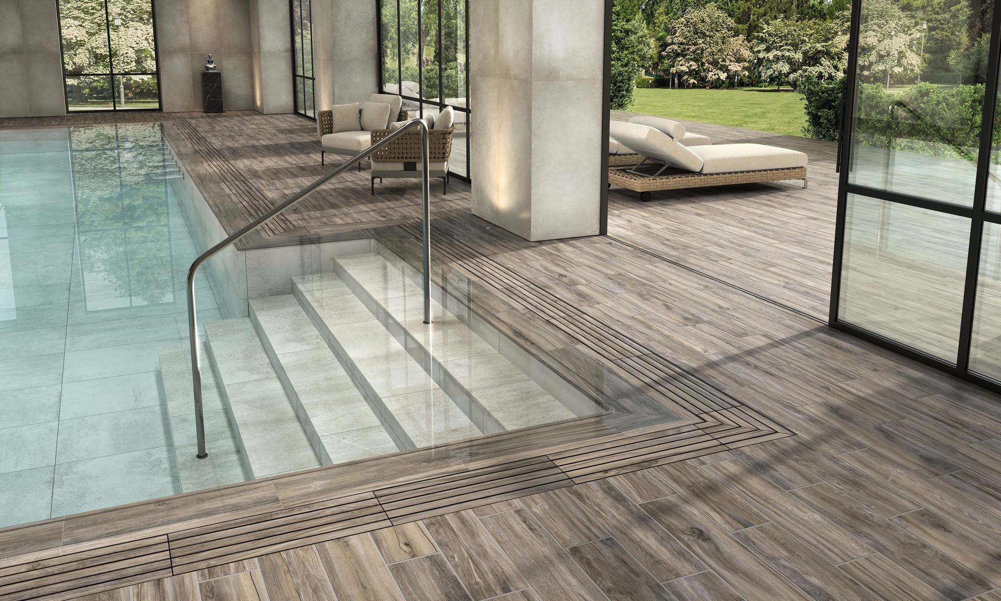 Плитка напольная клинкерная Lizana Olivo 25х150х0.9см матовая 3шт/1.12м2/уп Exagres