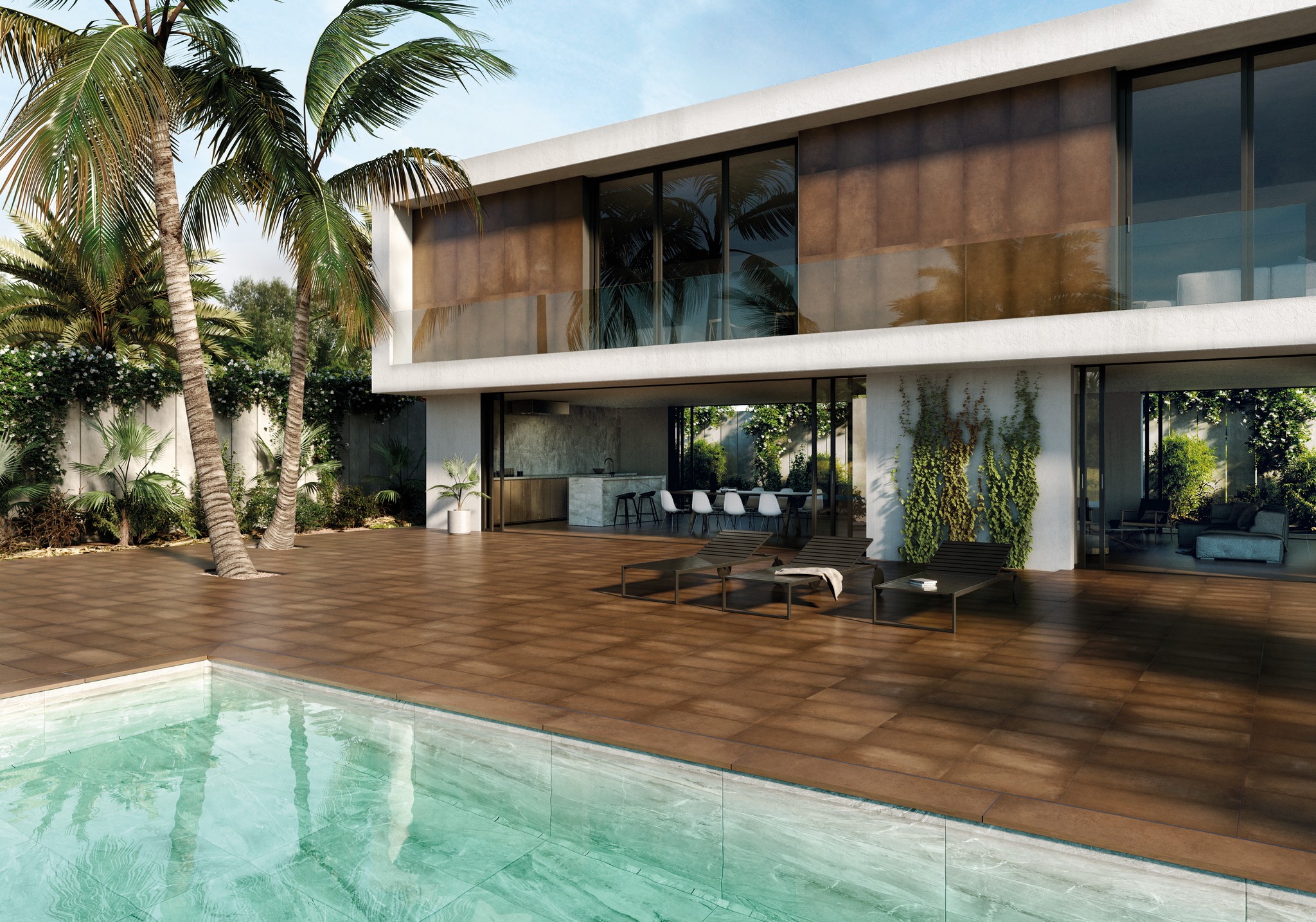 Ступень фронтальная Peldano Recto Cosmos Corten С1 33х120х1.2см матовая 2шт/уп Exagres