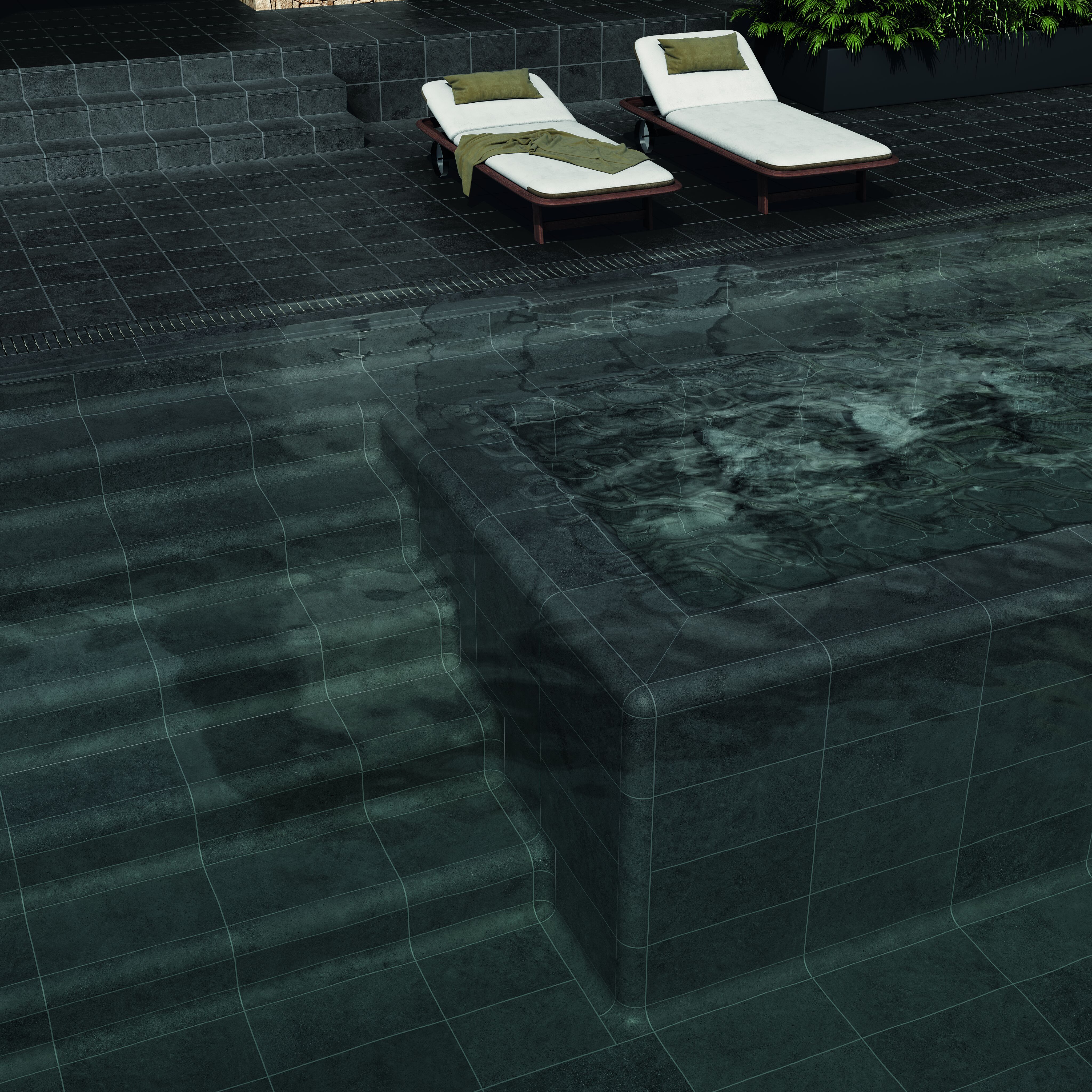 Плитка напольная клинкерная Essenza Grafite С3 33х33х0.8см антислип 9шт/1м2/уп Exagres