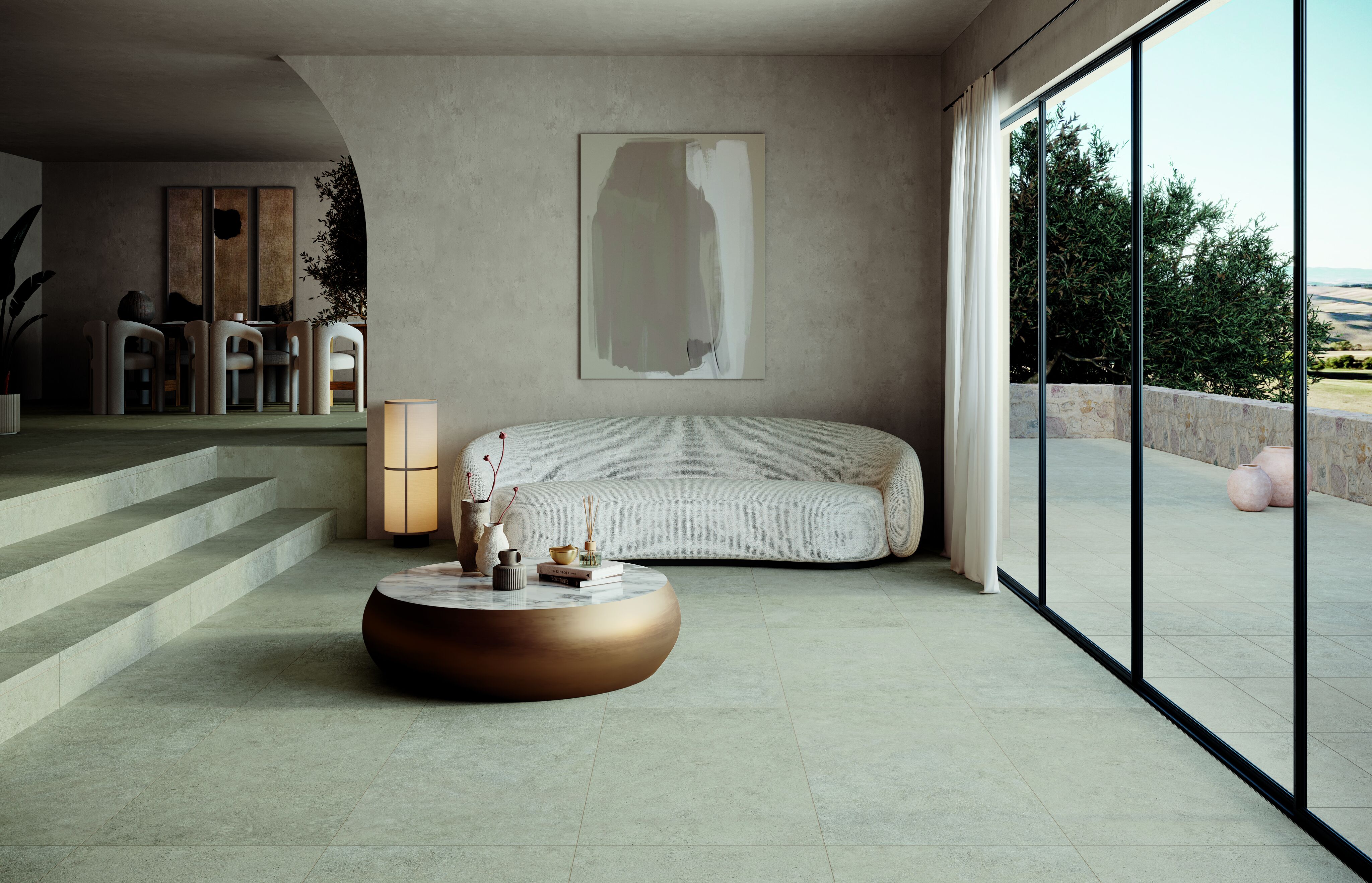 Плитка напольная клинкерная Essenza Creta С3 60х120х0.92см антислип 2шт/1.44м2/уп Exagres