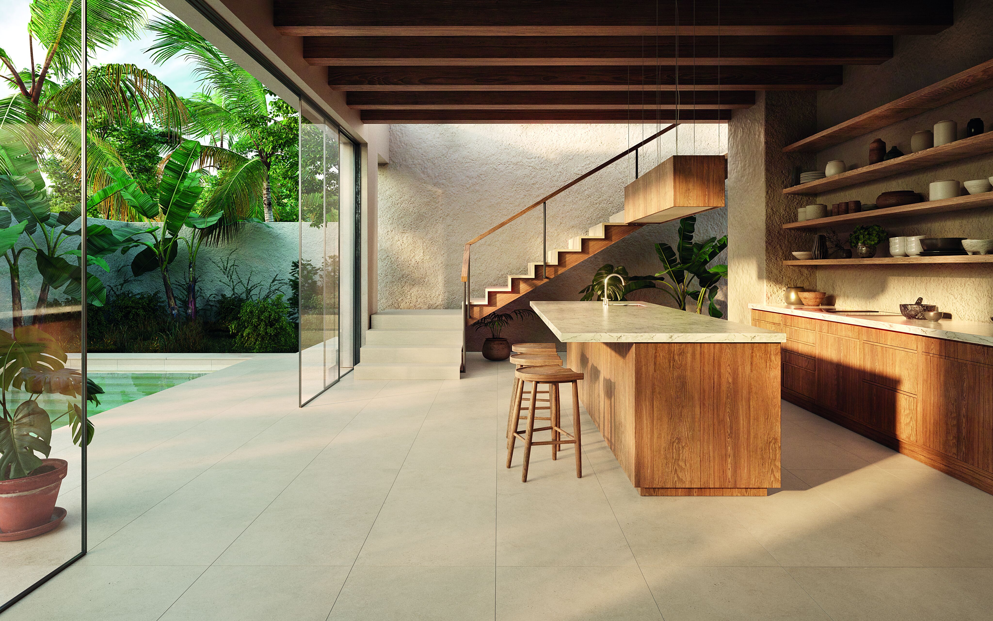 Плитка напольная клинкерная Essenza Sabbia С3 33х33х0.8см антислип 9шт/1м2/уп Exagres