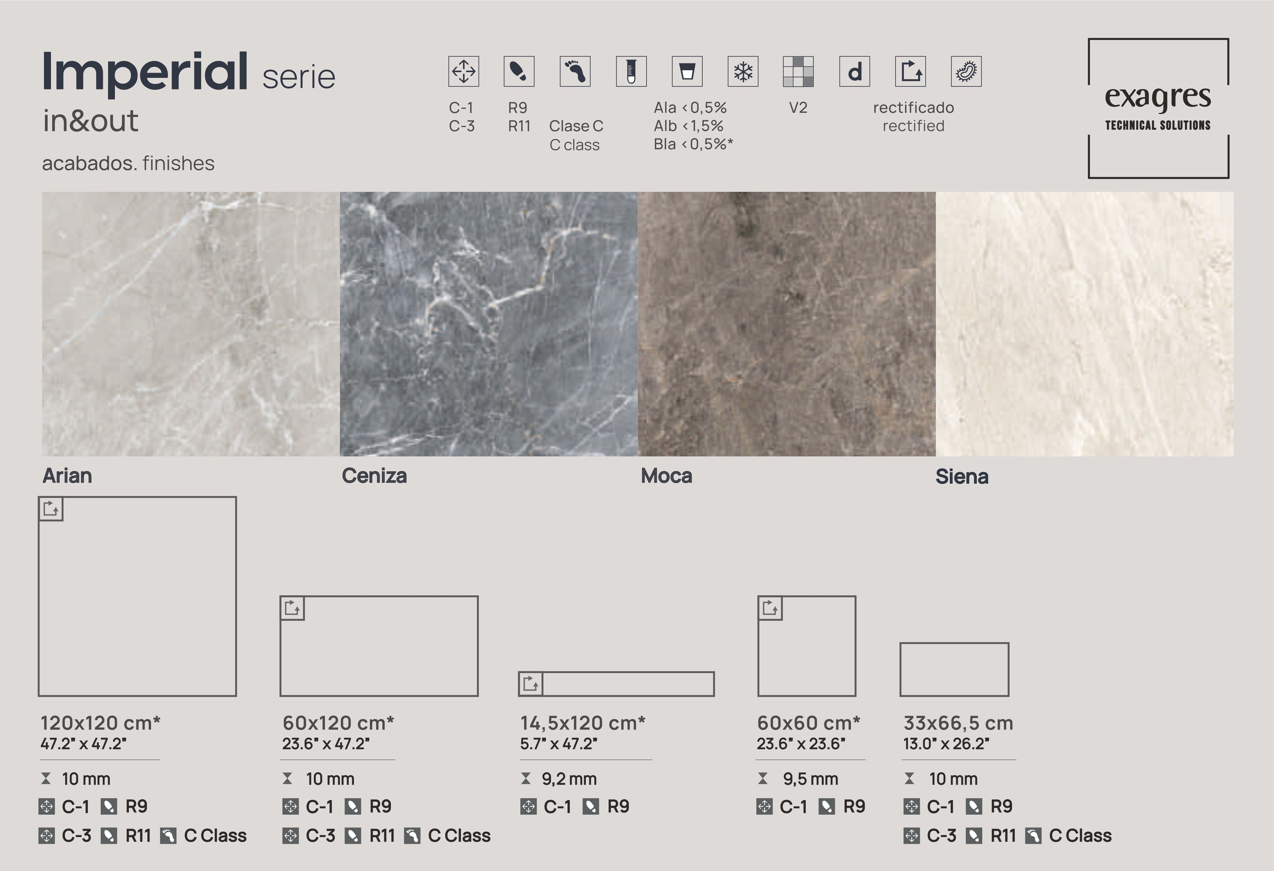 Напольная плитка Imperial Moca 60х120х1.1 матовая Exagres