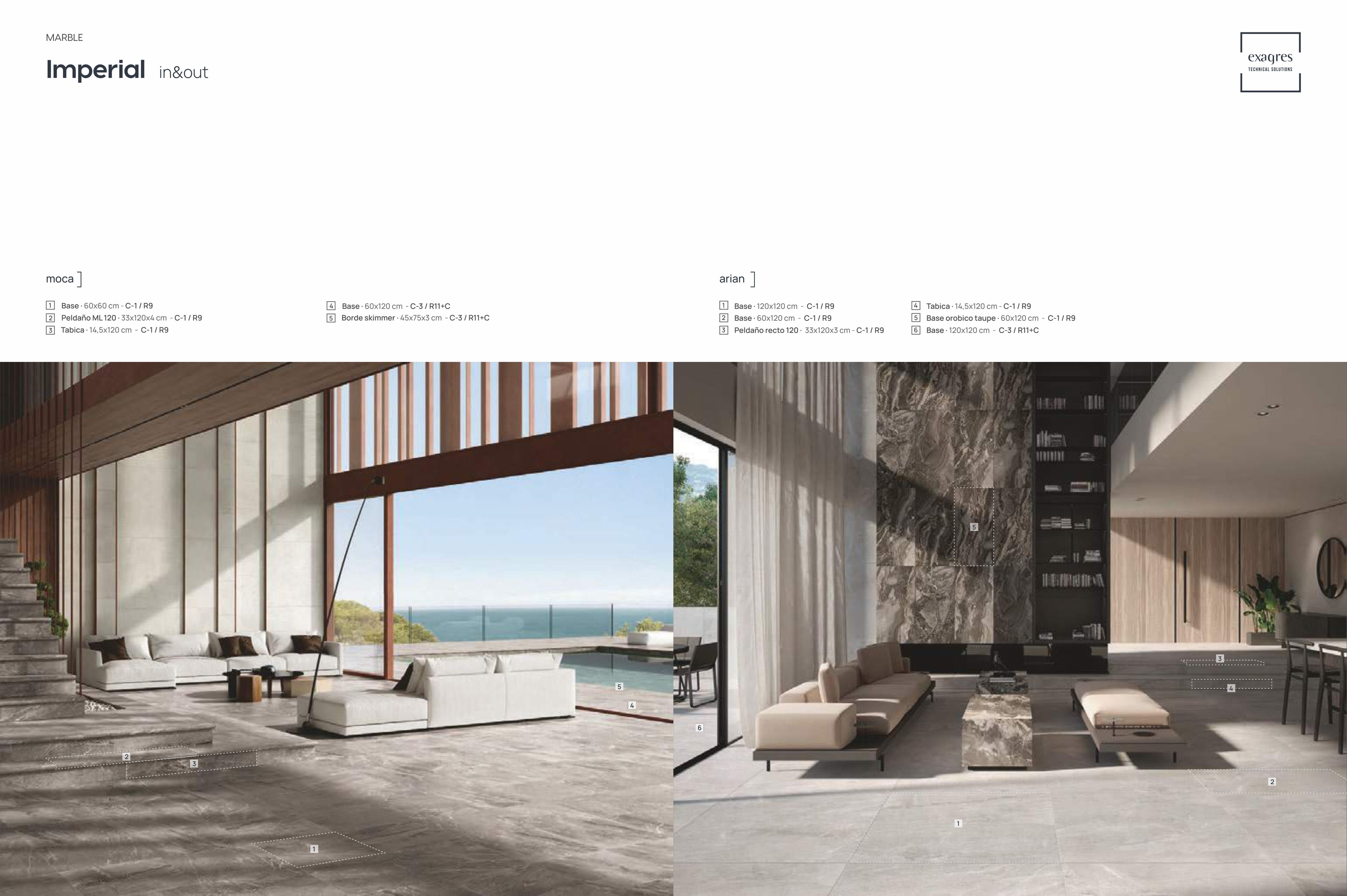 Напольная плитка Imperial Arian 60х120х1.1 матовая Exagres