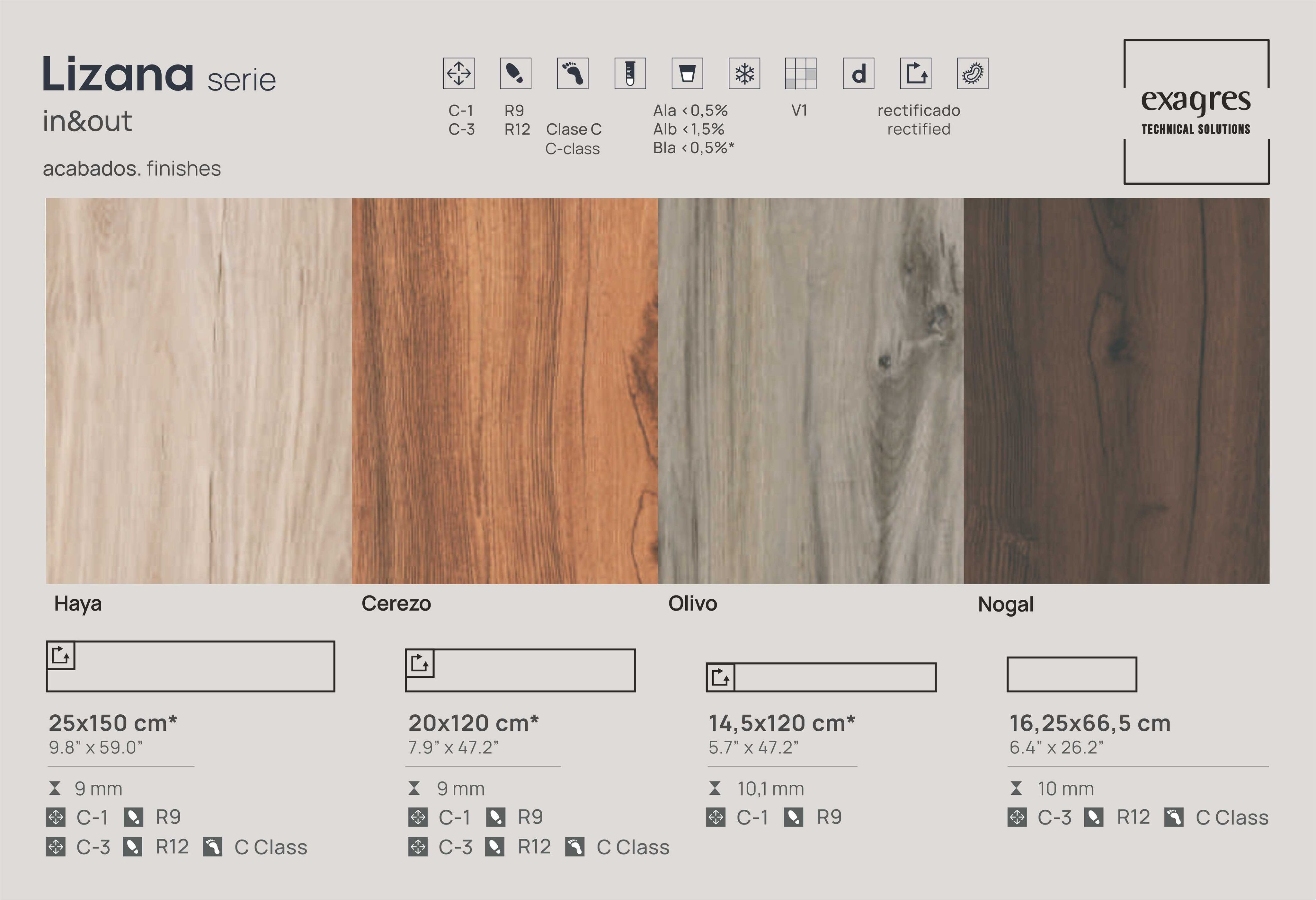 Ступень фронтальная Peldano Recto Lizana Cerezo 33х120х1.2см матовая 2шт/уп Exagres