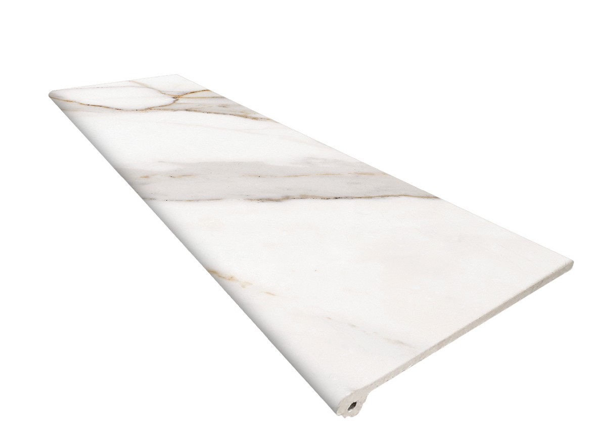 Ступень фронтальная Peldano Florentino Marbles Calacatta 33х120х1.2 матовая Exagres, Calacatta