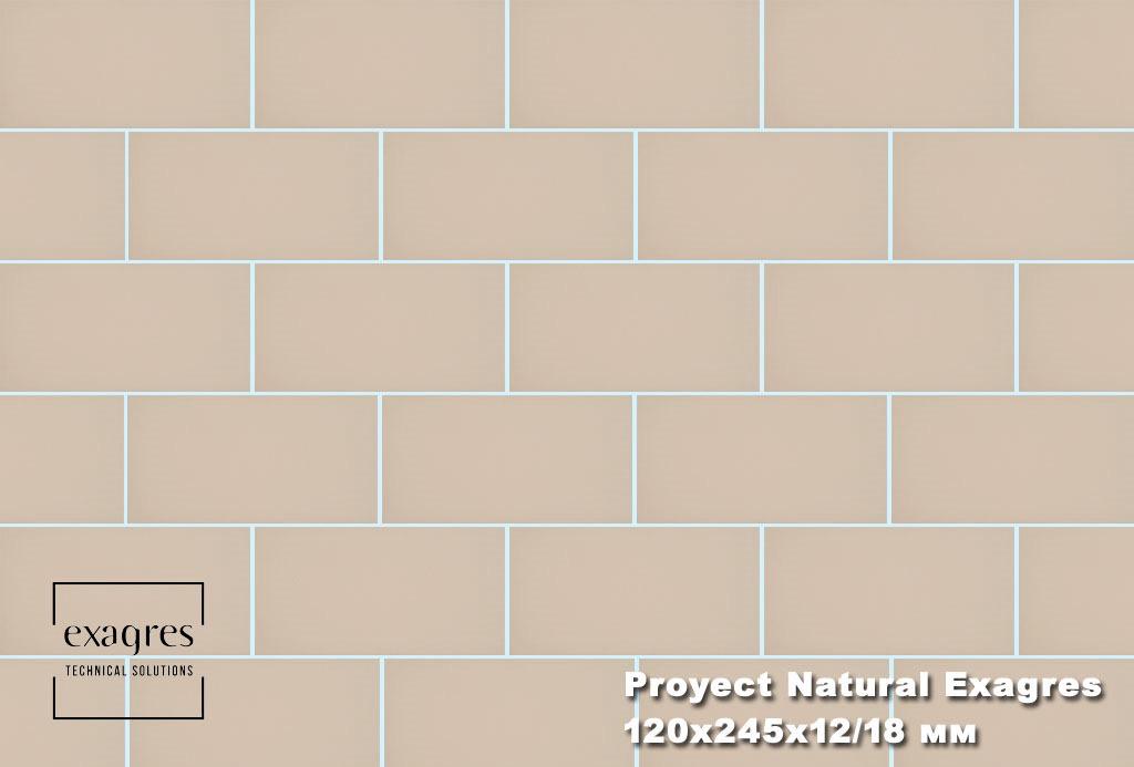 Плитка тротуарная Proyect Natural Base 12х24.5х1.8 антислип 18шт/упак Exagres