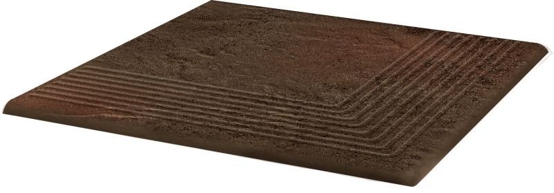 Ступень угловая без капиноса с насечками Semir brown структурный 300х300х11 Paradyz, Ступень угловая без капиноса с насечками Semir brown структурный 300х300х11 Paradyz купить в Санкт-Петербурге Ступень угловая без капиноса с насечками Semir brown структурный 300х300х11 Paradyz, Ступень угловая без капиноса с насечками Semir brown структурный 300х300х11 Paradyz
