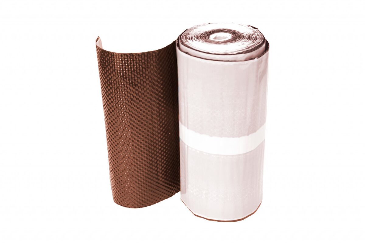 Лента примыкания 3D (алюминий) 250х5000мм DR, 8012 (каштановый)