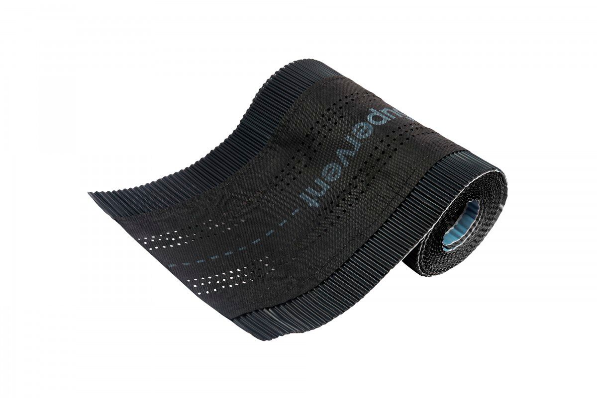 Аэроэлемент конька/хребта рулонный GEO-VENT Super 340х5000мм DR, 9005 (черный)