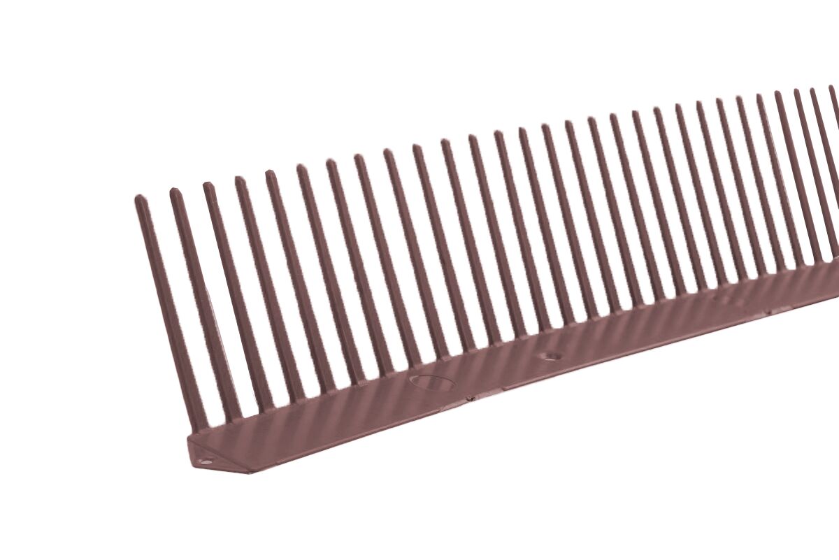 Аэроэлемент свеса плоский 60х1000мм DR, 8019 (темно-коричневый)