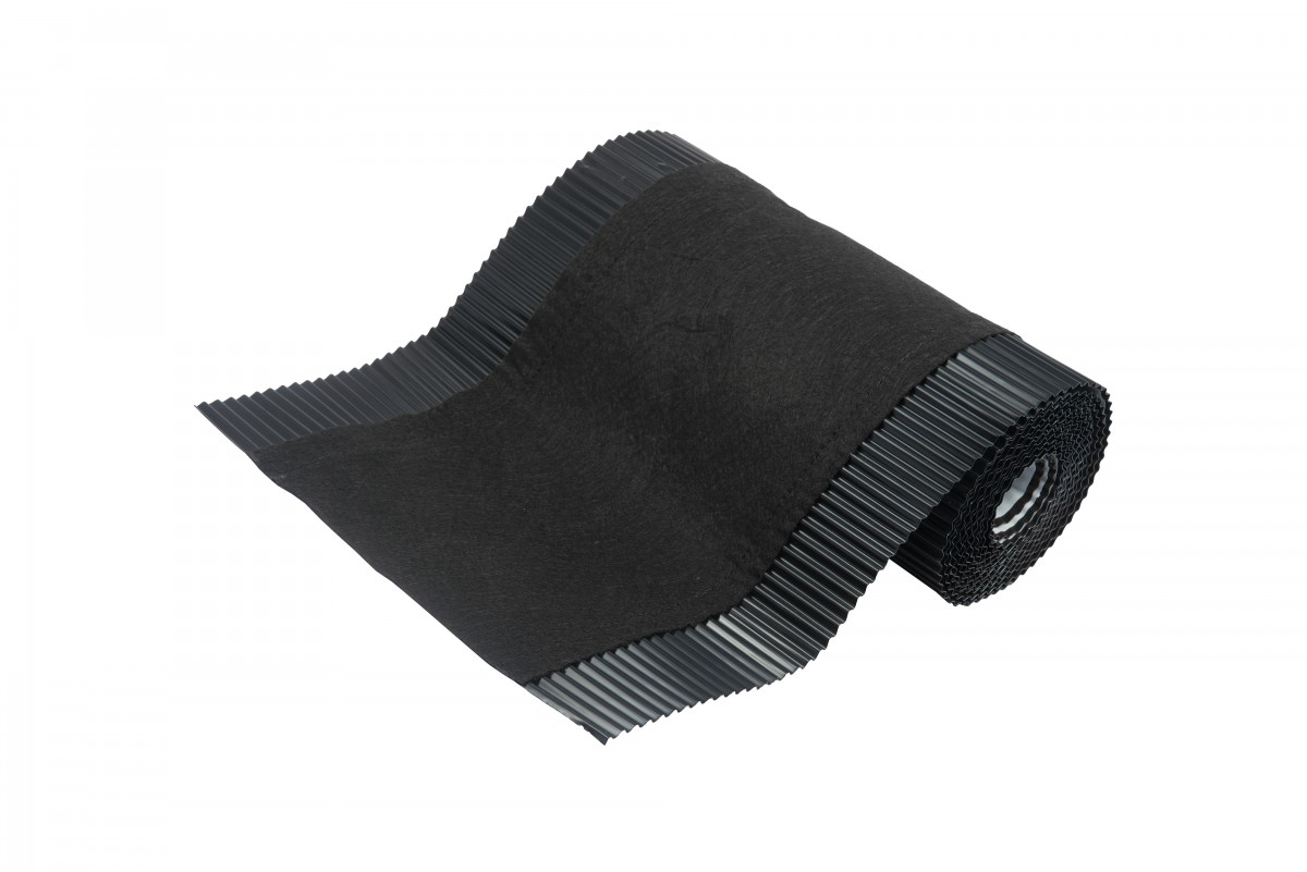 Аэроэлемент конька/хребта рулонный GEO-VENT Plus 240х5000мм DR, 9005 (черный)