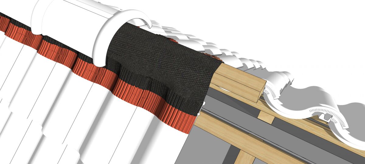 Аэроэлемент конька/хребта рулонный GEO-VENT Super 340х5000мм DR