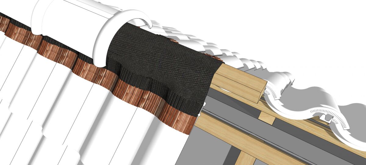 Аэроэлемент конька/хребта рулонный GEO-VENT Super CU 300х5000мм CU (медный) DR